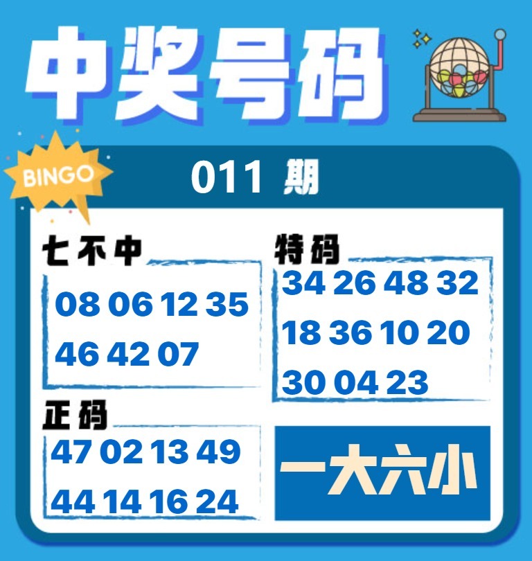 011期中奖号码[图]